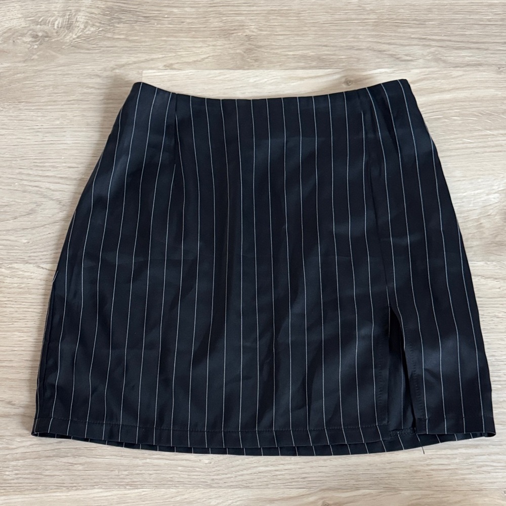 Princess Polly Black and White Pinstripe Pencil Skirt